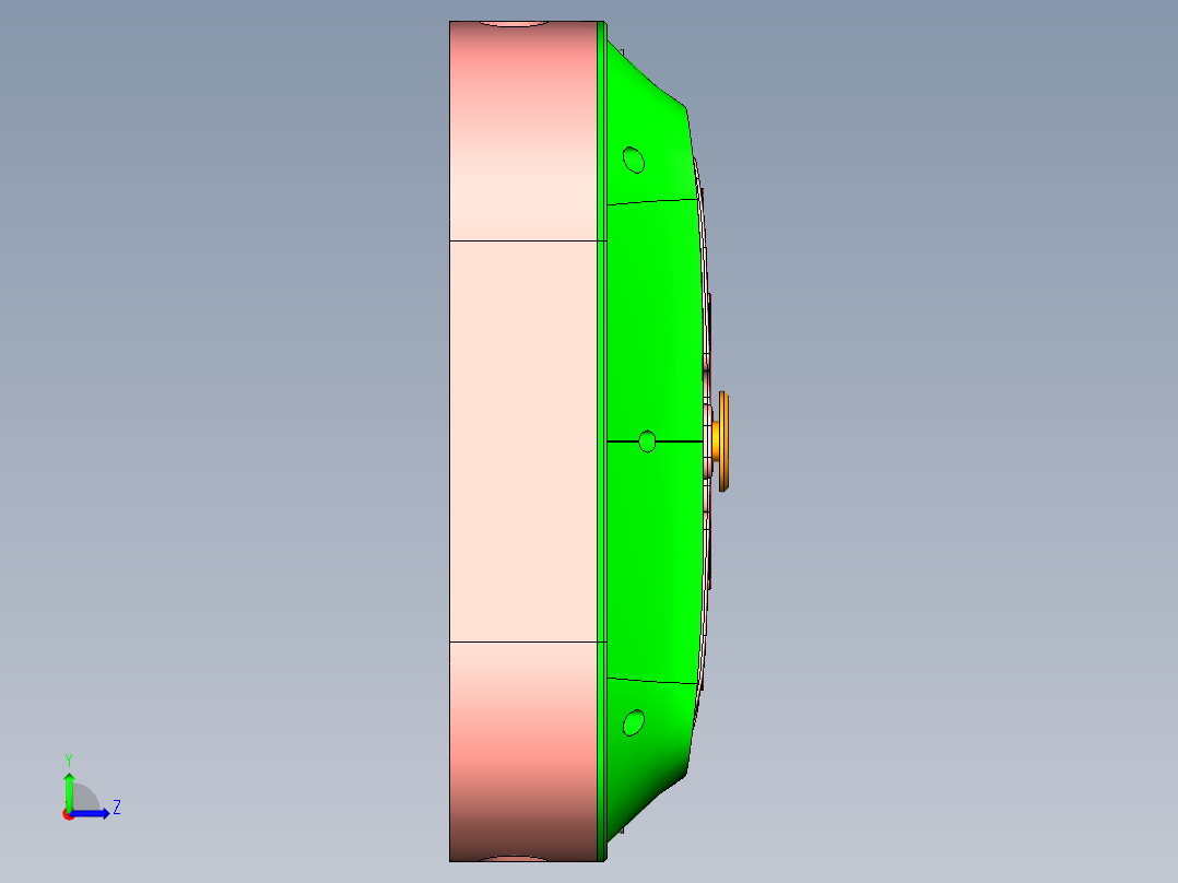 X1-笔记本CNC工装夹具三维模型CNCDAMO左视图