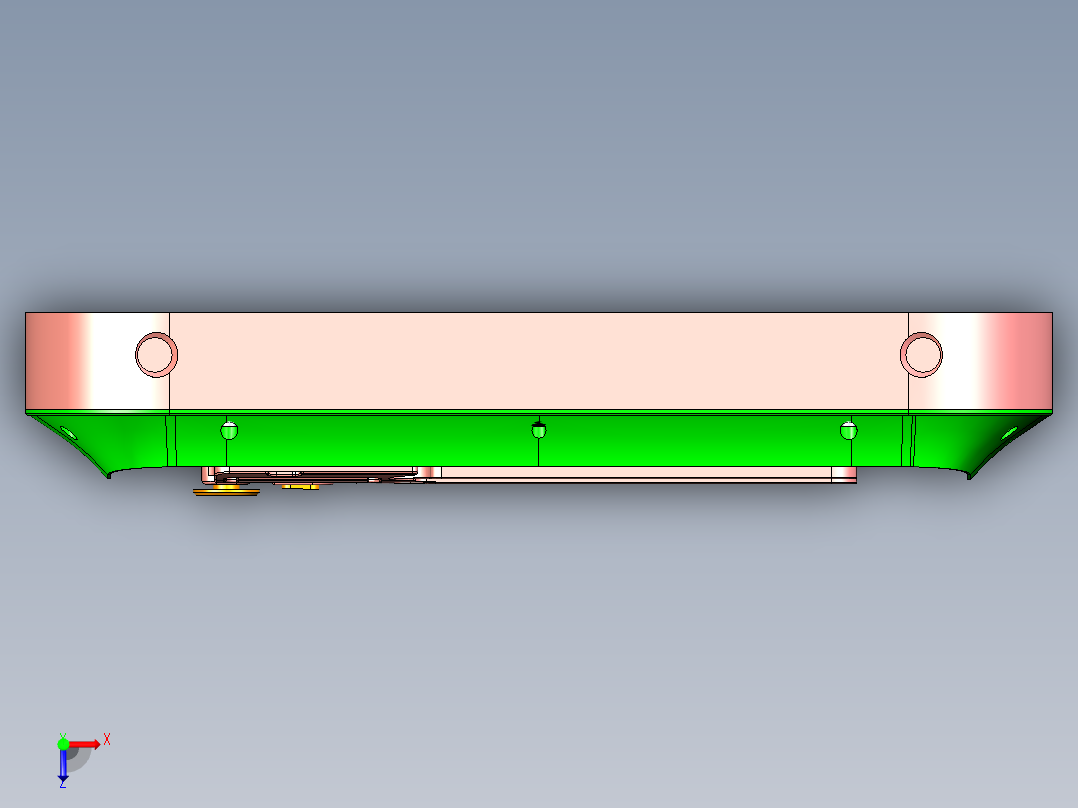 X1-笔记本CNC工装夹具三维模型CNCDAMO俯视图