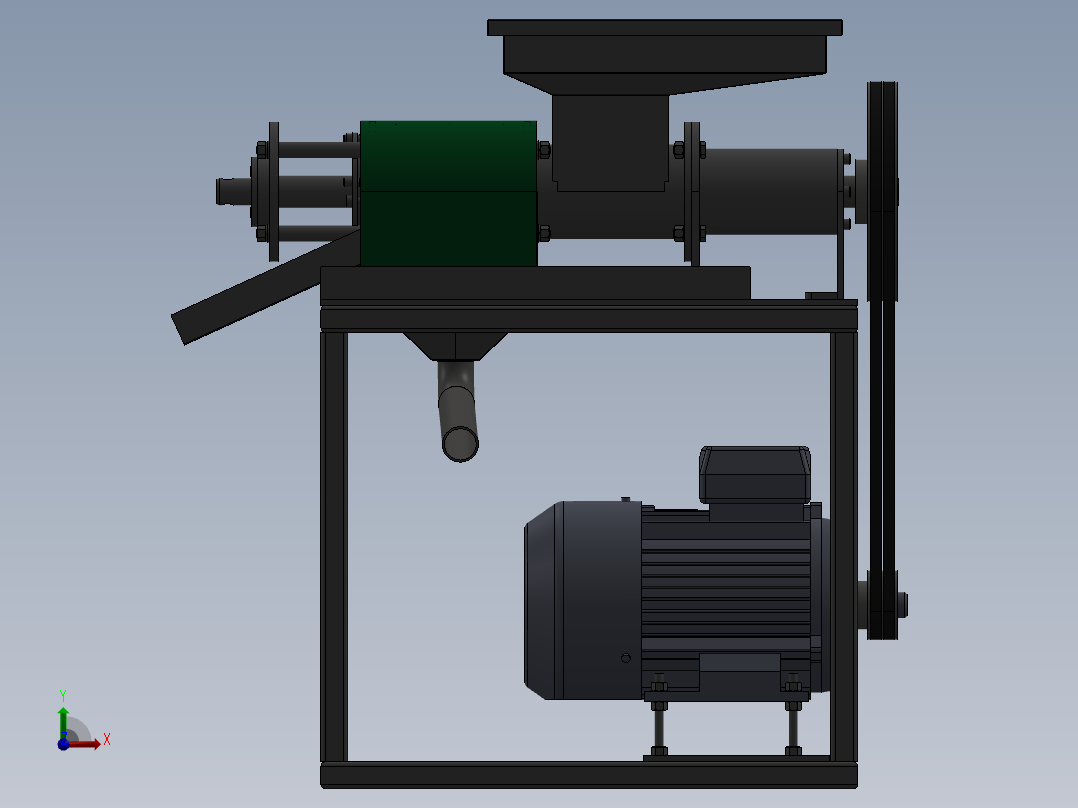 食品螺旋压榨机sw18前视图