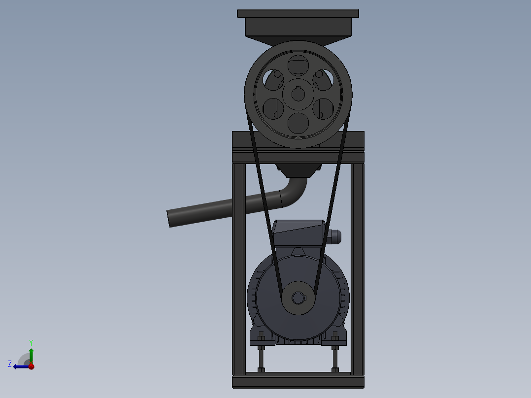 食品螺旋压榨机sw18右视图
