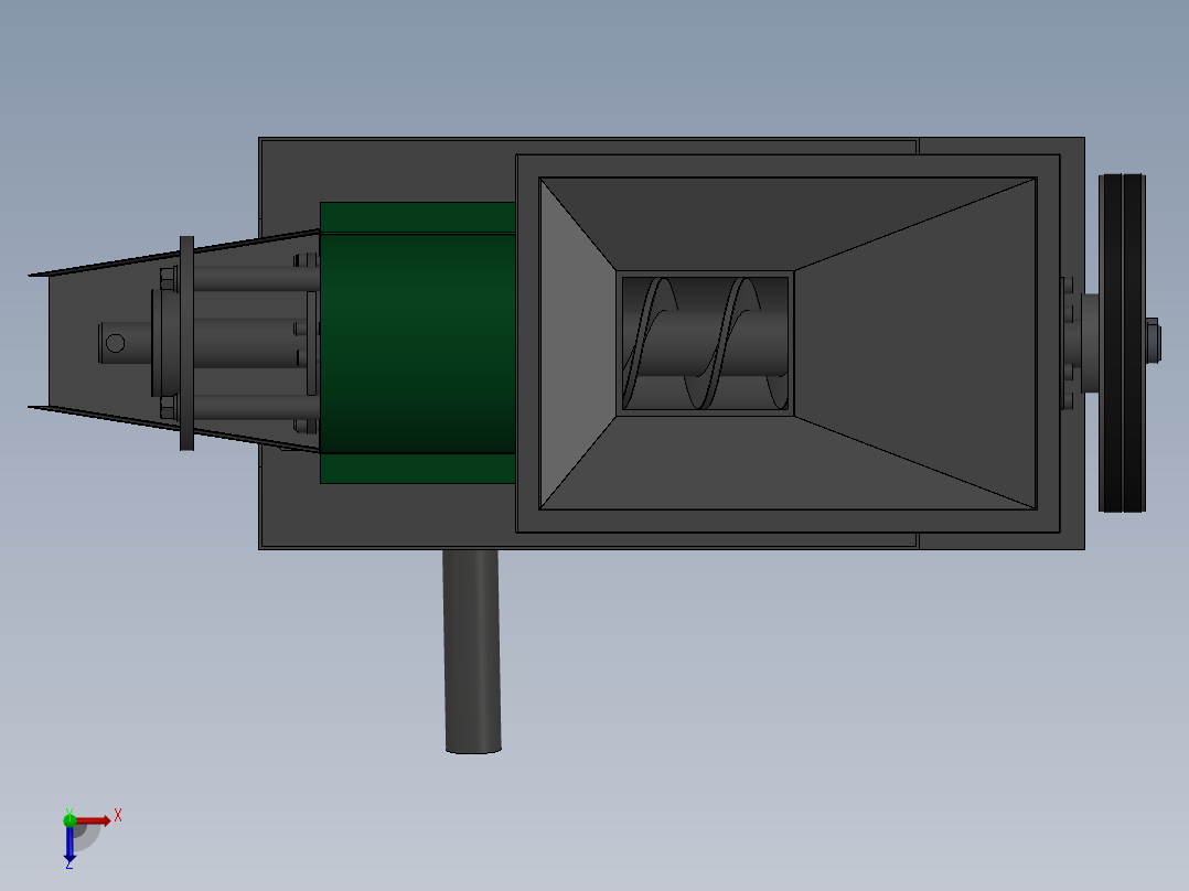 食品螺旋压榨机sw18俯视图