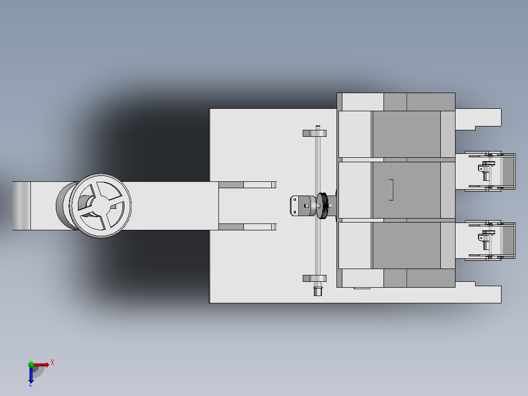 水稻插秧机械结构设计俯视图