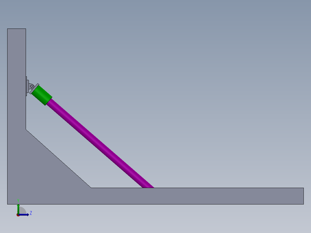 液压翻板装置左视图