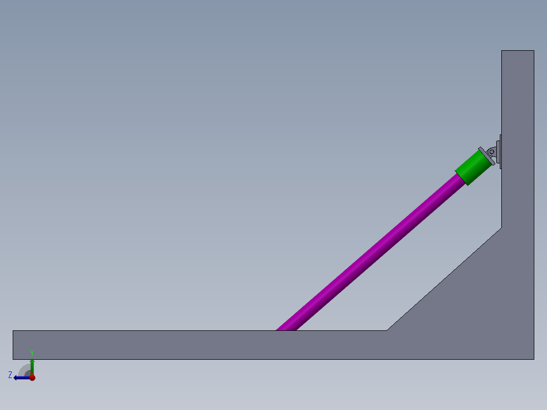 液压翻板装置右视图