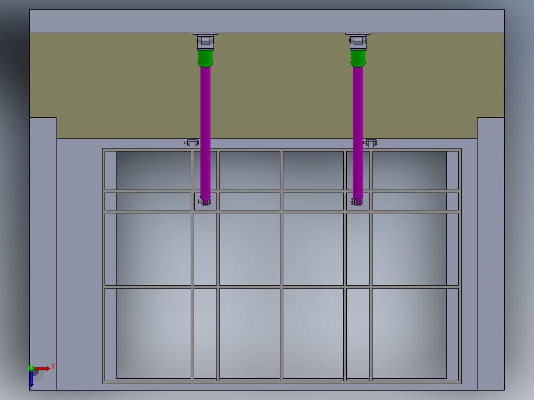 液压翻板装置俯视图