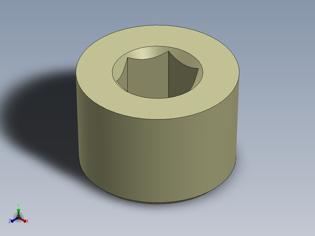 外丝堵 亿日 MBPR02正等轴测图