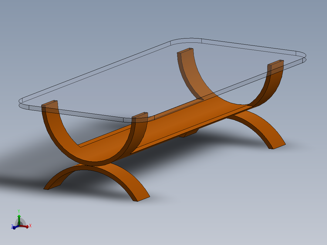 一款木质茶几‌设计