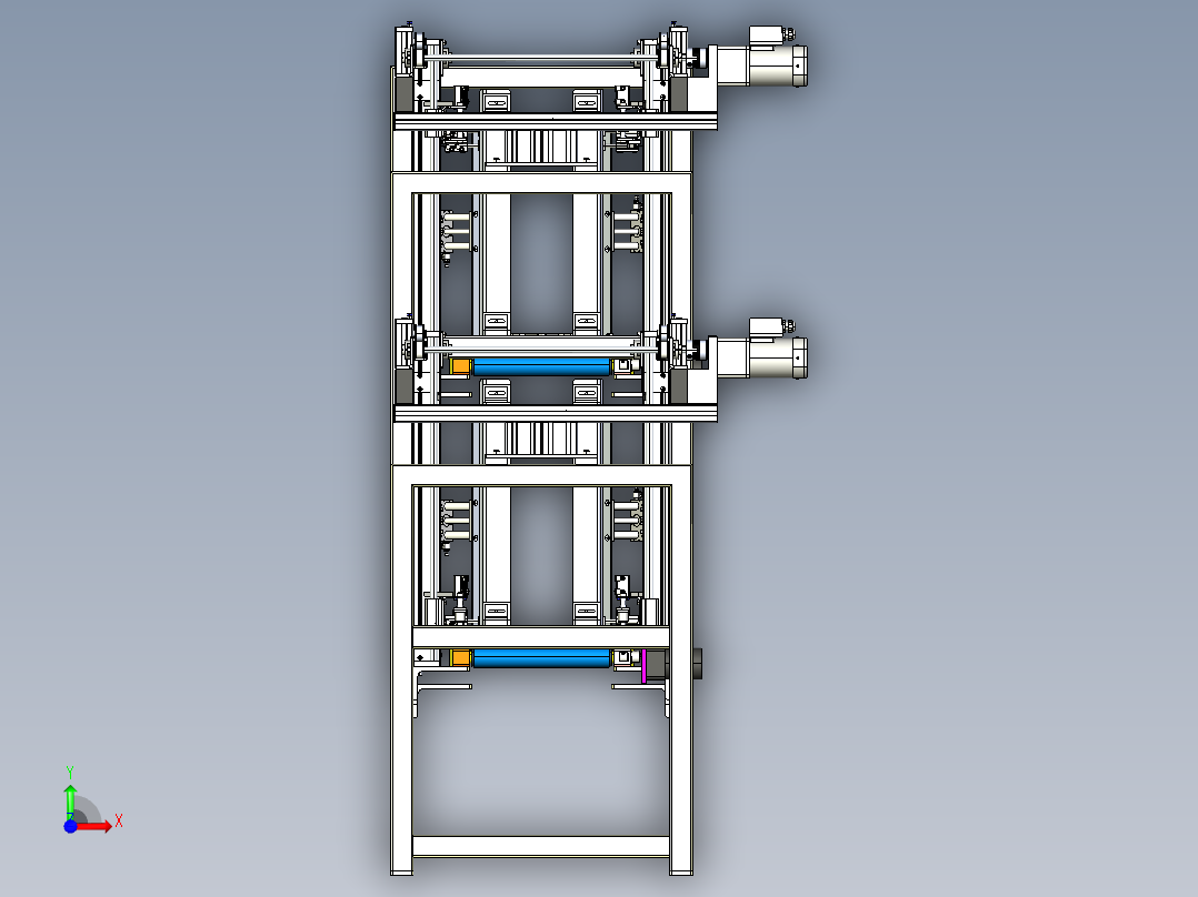 HP纸盒分离器3D模型图纸 STEP格式前视图