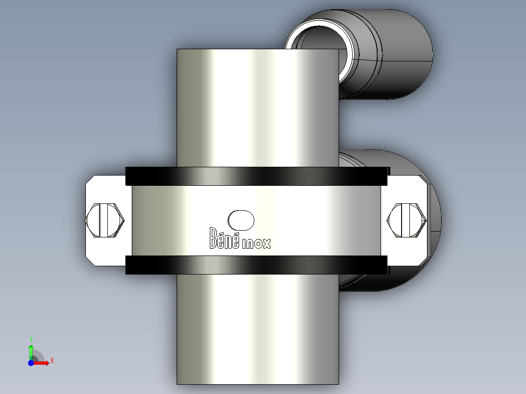 DN40 _管道_支架_接箍前视图