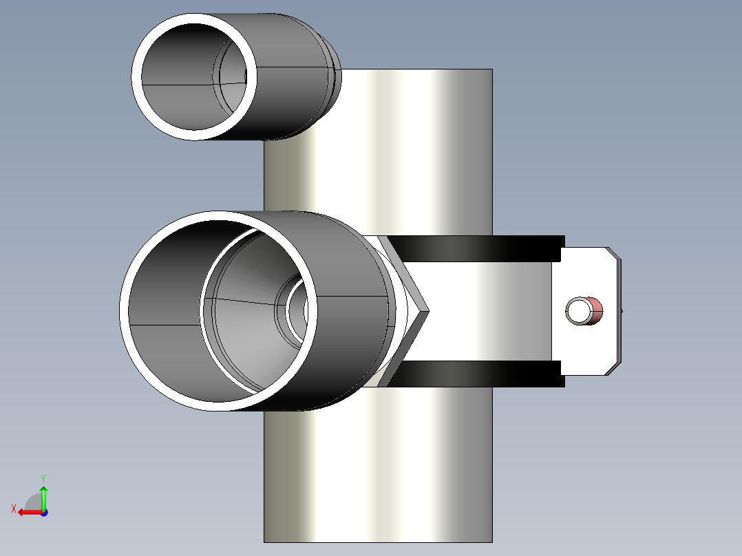 DN40 _管道_支架_接箍后视图