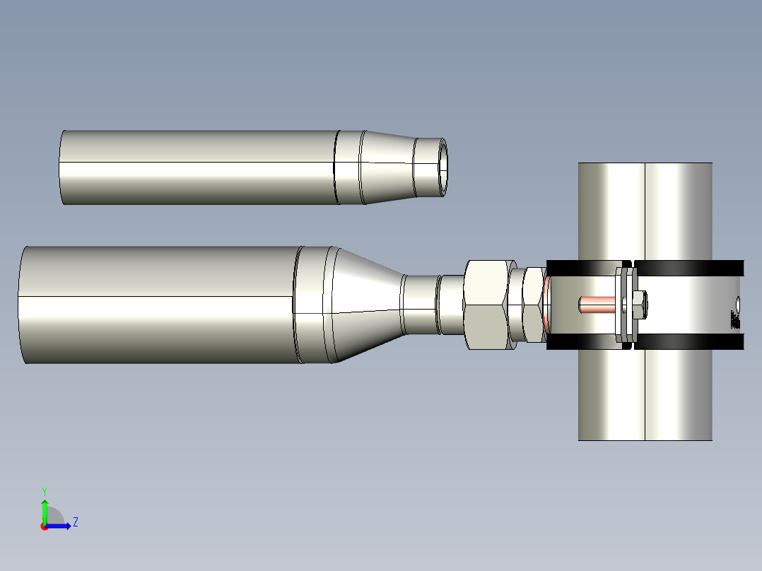 DN40 _管道_支架_接箍左视图