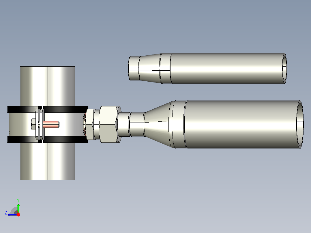 DN40 _管道_支架_接箍右视图