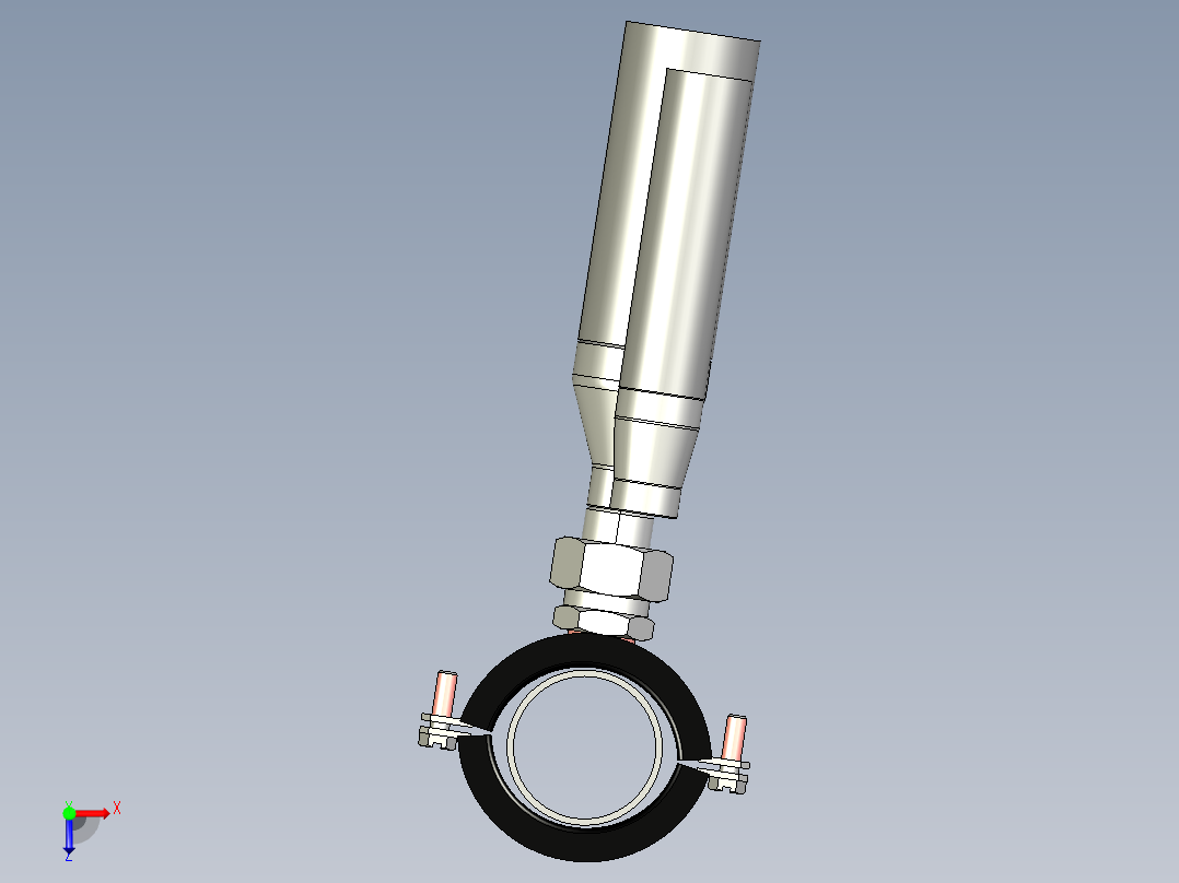 DN40 _管道_支架_接箍俯视图