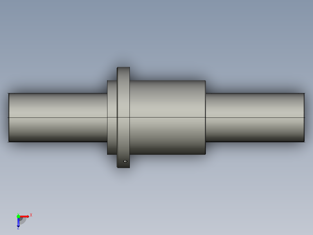 JF12540-4滚珠丝杆3D模型俯视图