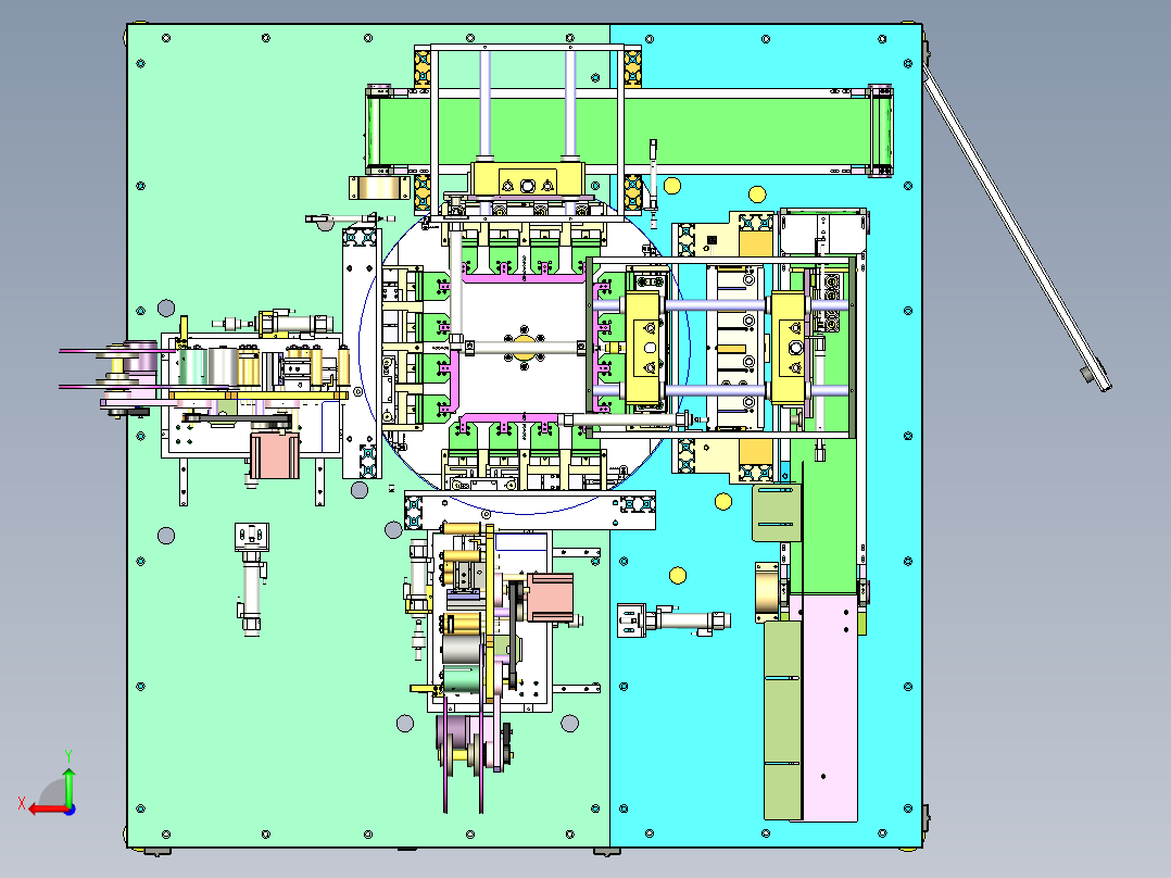 手机贴标设备（四面贴标机）后视图