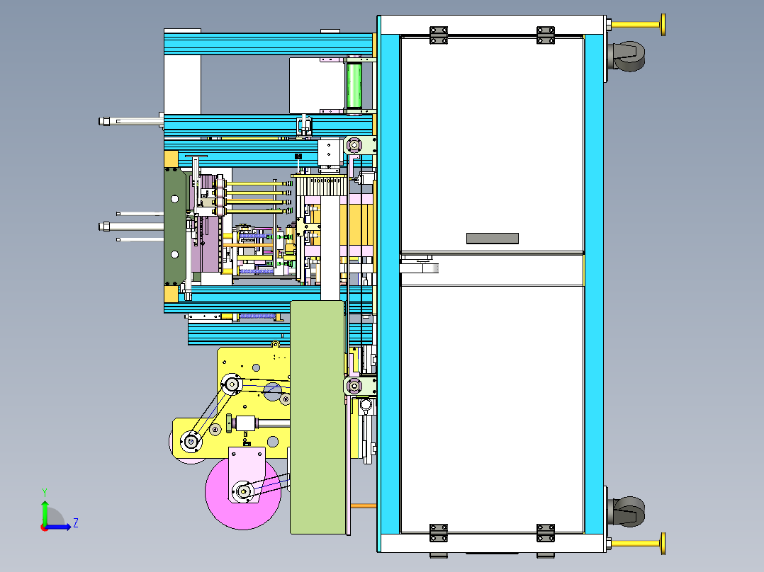 手机贴标设备（四面贴标机）左视图