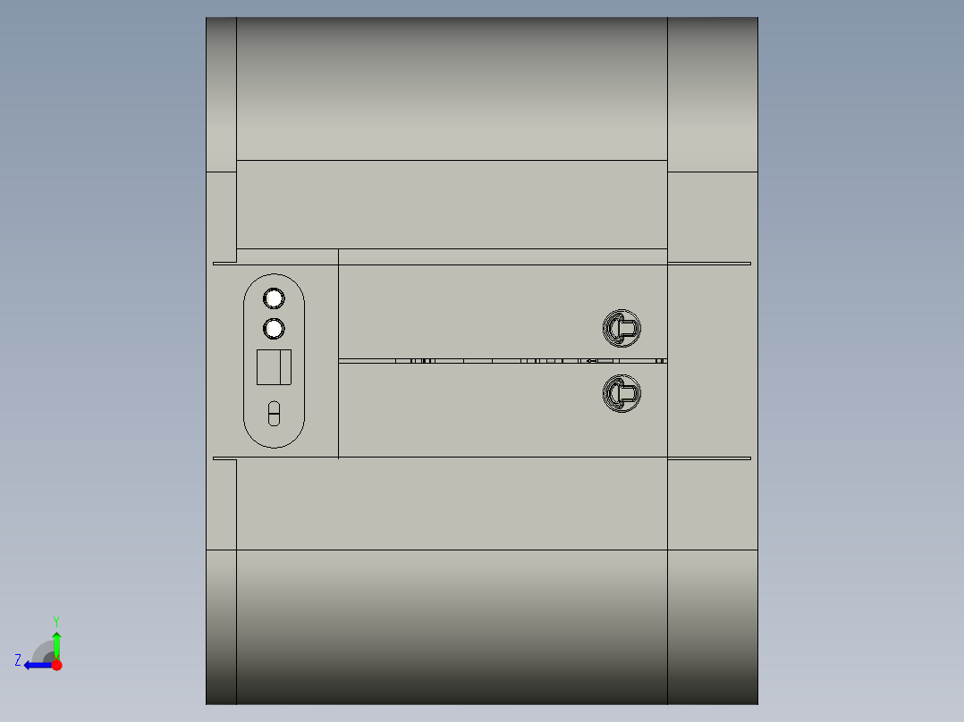 光学镜片清洁的工作装置右视图