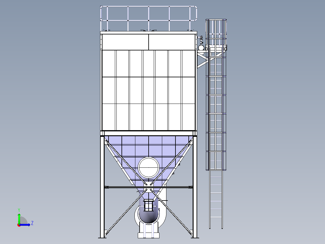 布袋除尘器左视图