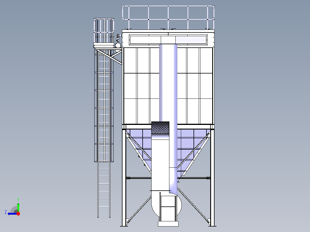 布袋除尘器右视图