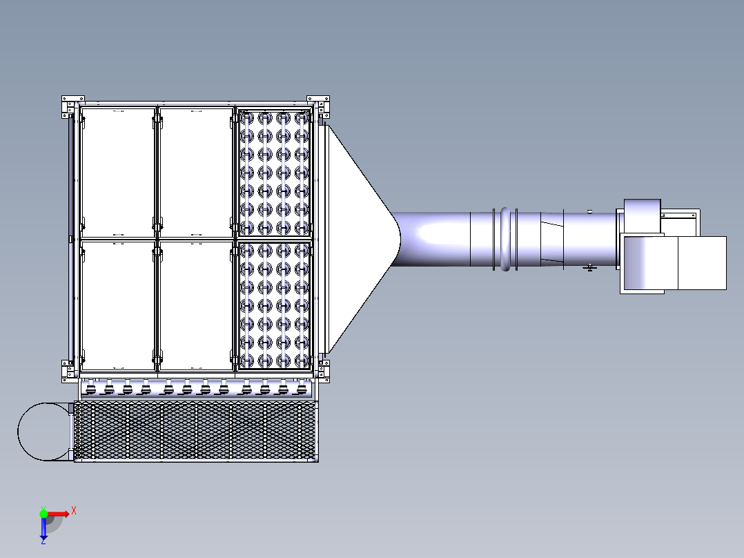 布袋除尘器俯视图