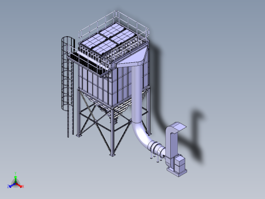 布袋除尘器正等轴测缩略图