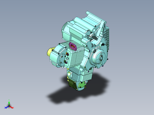 摩托风冷L型发动机