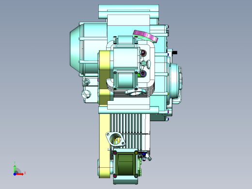摩托风冷L型发动机前视缩略图