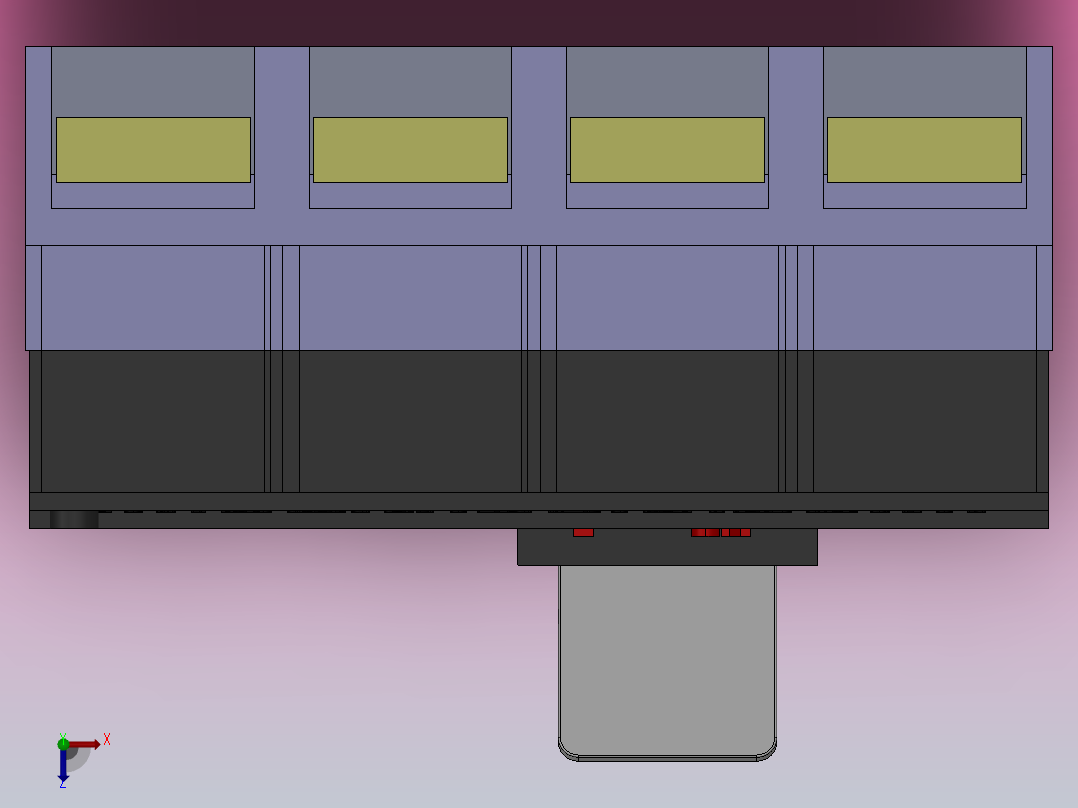 HM3 63-800A 4极固定式塑料外壳式断路器[HM3-100A╱4]俯视图