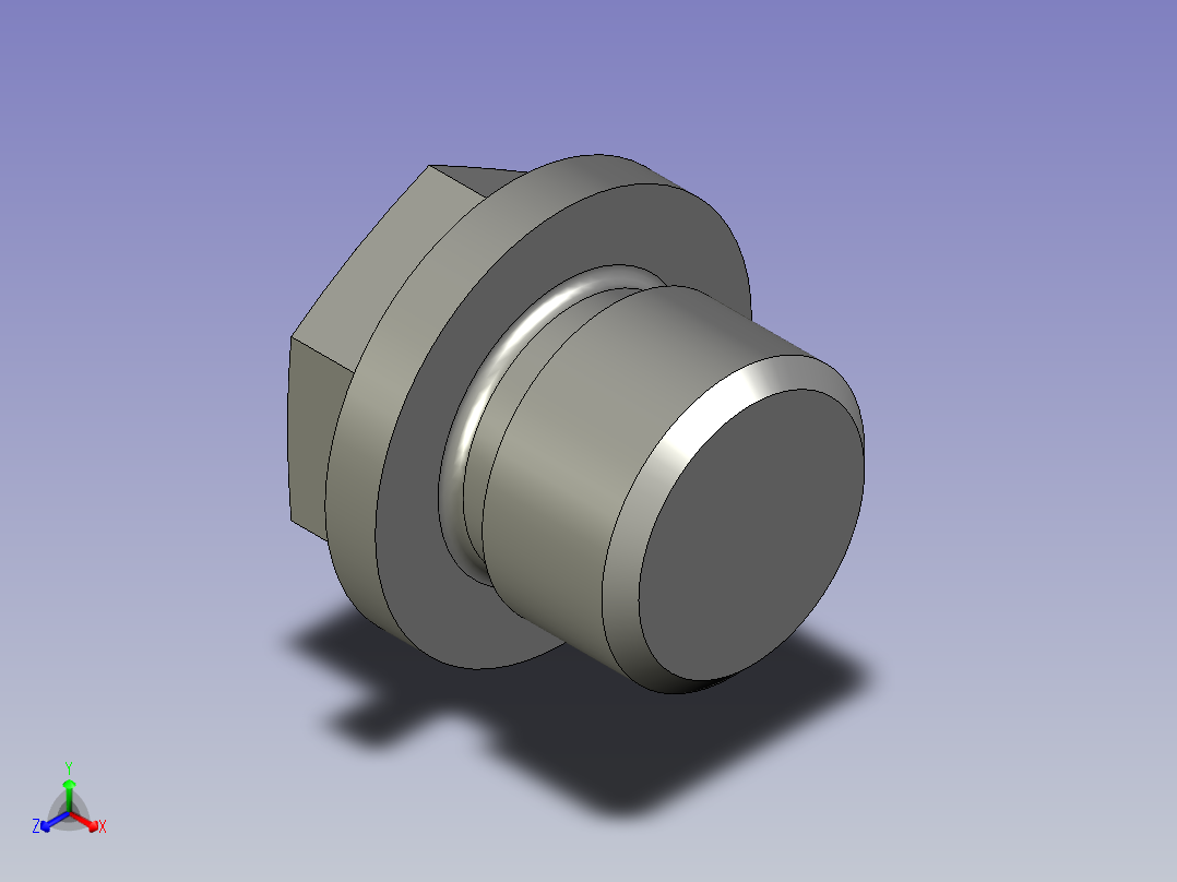 JBZQ4451-199管螺纹外六角螺塞14主视图