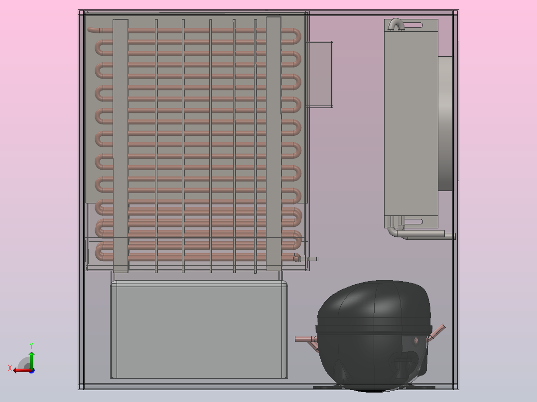 使用VCR的大气水发电机 - 实心设计后视图