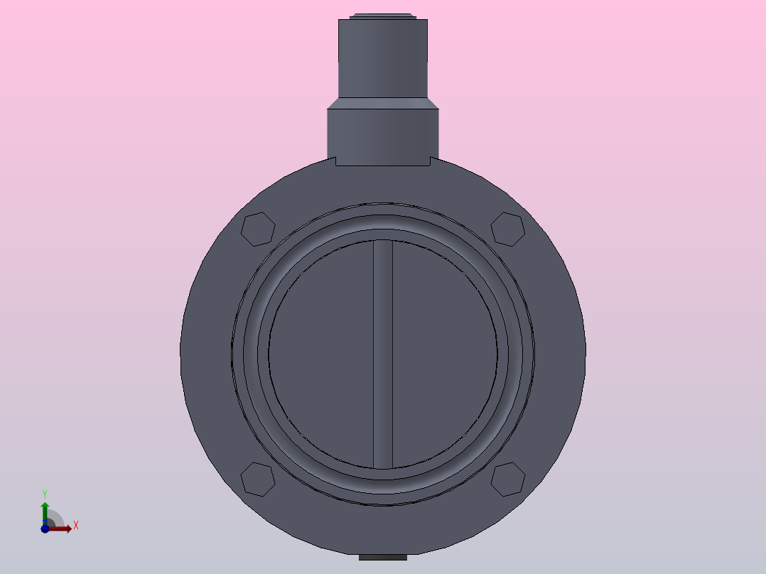 DDSX-07卡箍式手动蝶阀[DDSX-07-DN80]前视图