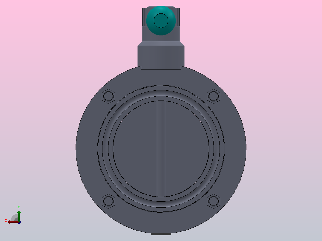 DDSX-07卡箍式手动蝶阀[DDSX-07-DN80]后视图