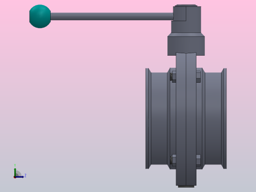 DDSX-07卡箍式手动蝶阀[DDSX-07-DN80]左视缩略图