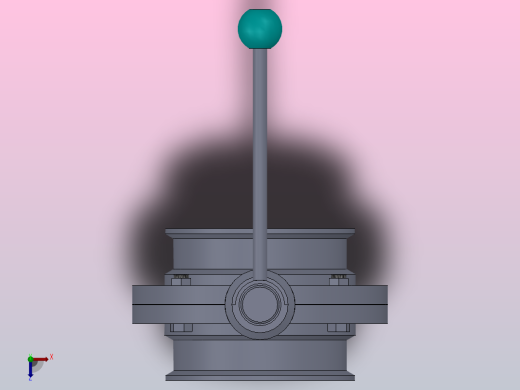 DDSX-07卡箍式手动蝶阀[DDSX-07-DN80]俯视缩略图