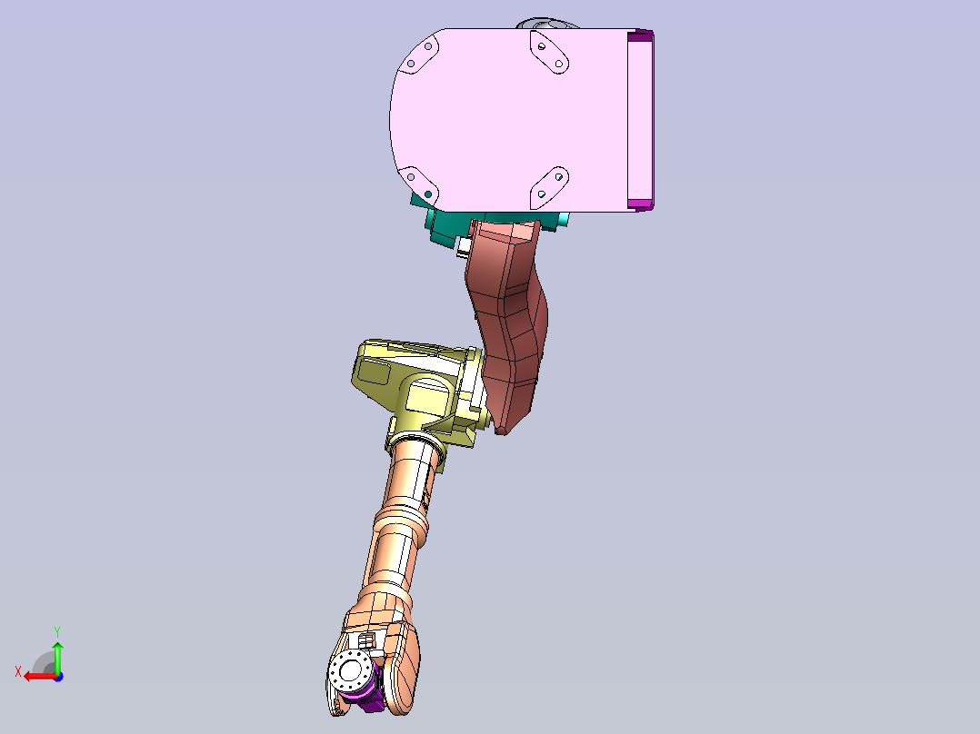 ABB机械臂 3D模型后视图