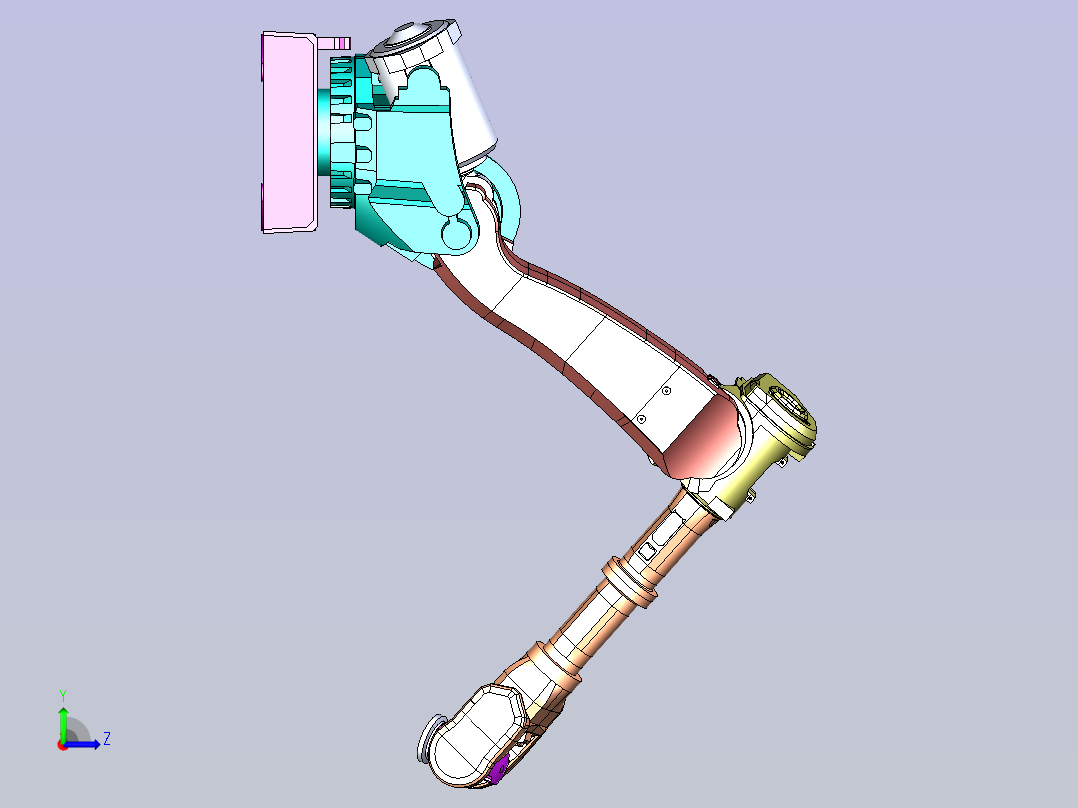 ABB机械臂 3D模型左视图