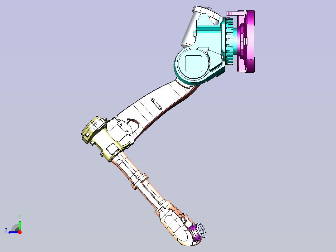 ABB机械臂 3D模型右视图