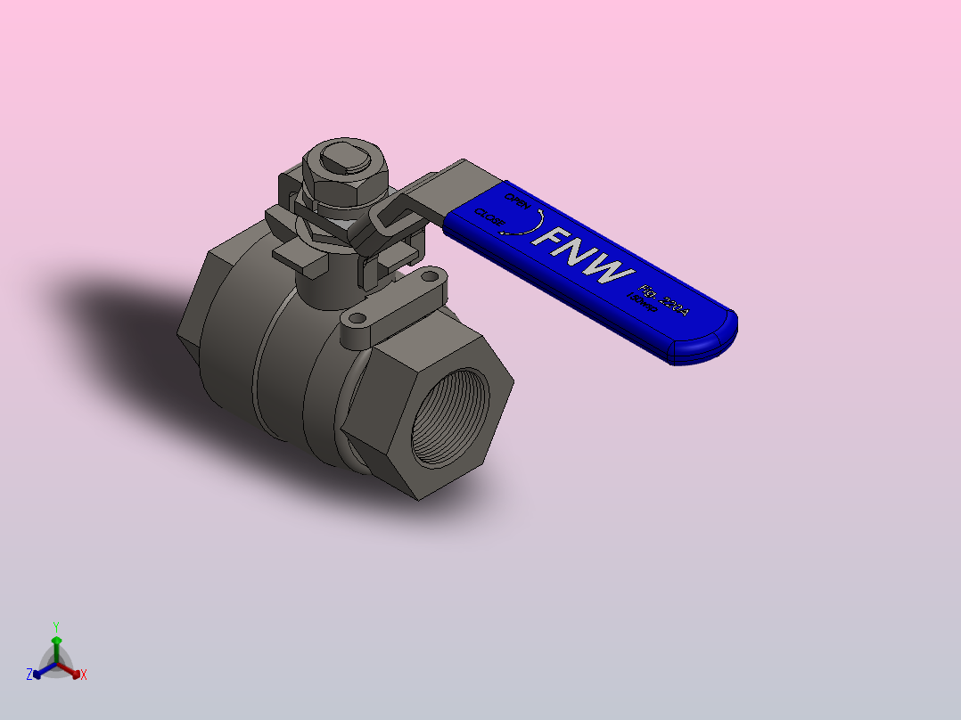 阀门、过滤器FNW-FNW220AJ正等轴测图
