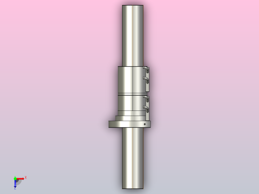 CMFZD12520-5滚珠丝杆3D模型俯视缩略图