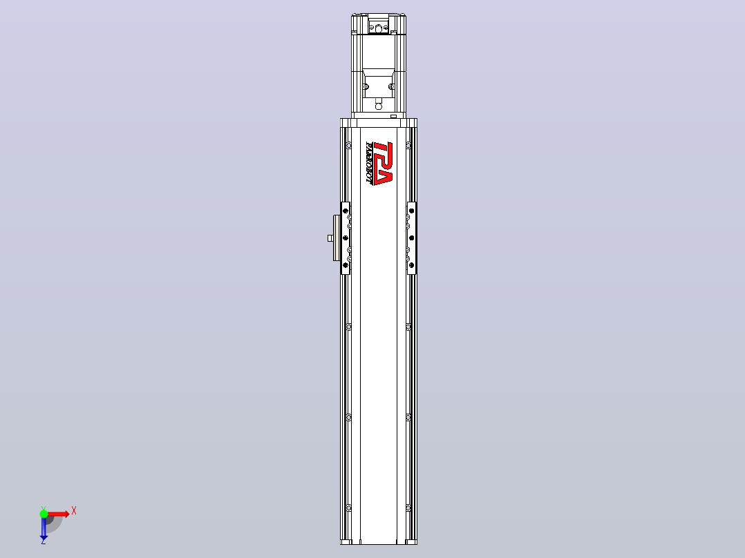日规模组半封闭丝杆TPA-HNR-85D-1610C-L250-M-C-P20-N3俯视图