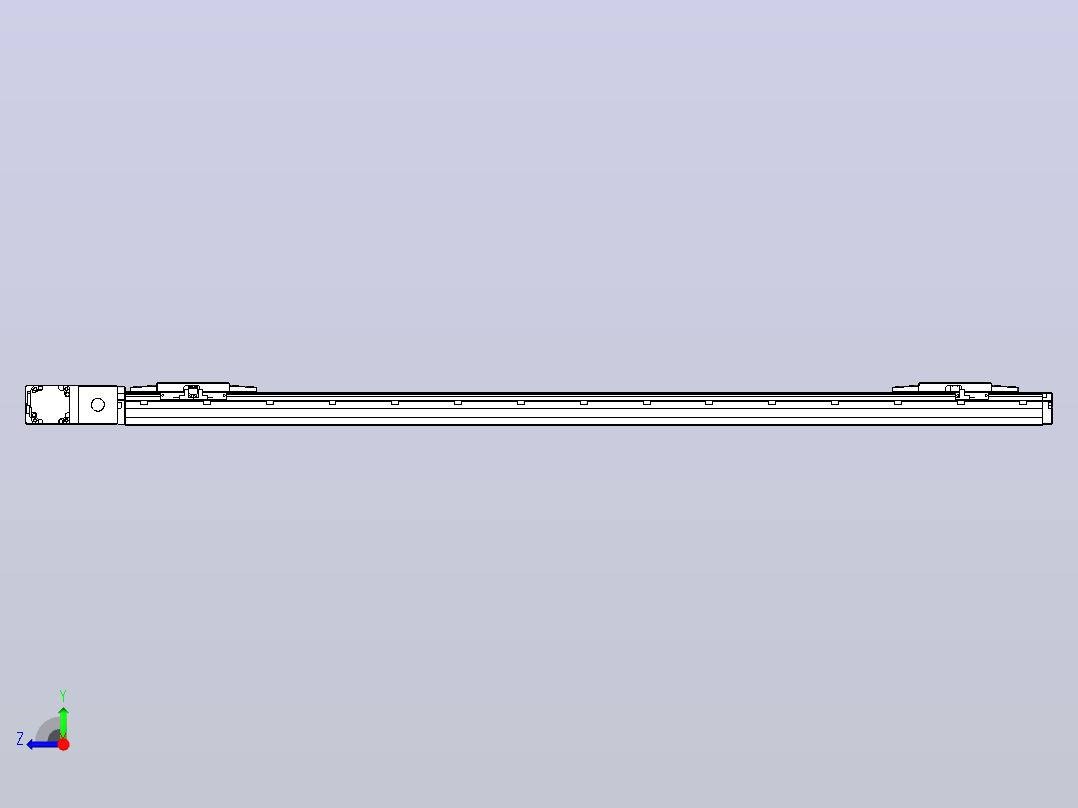 皮带直线轴双滑块型TPA-GCBS-120-P70-L500-QL-M20-N3右视图