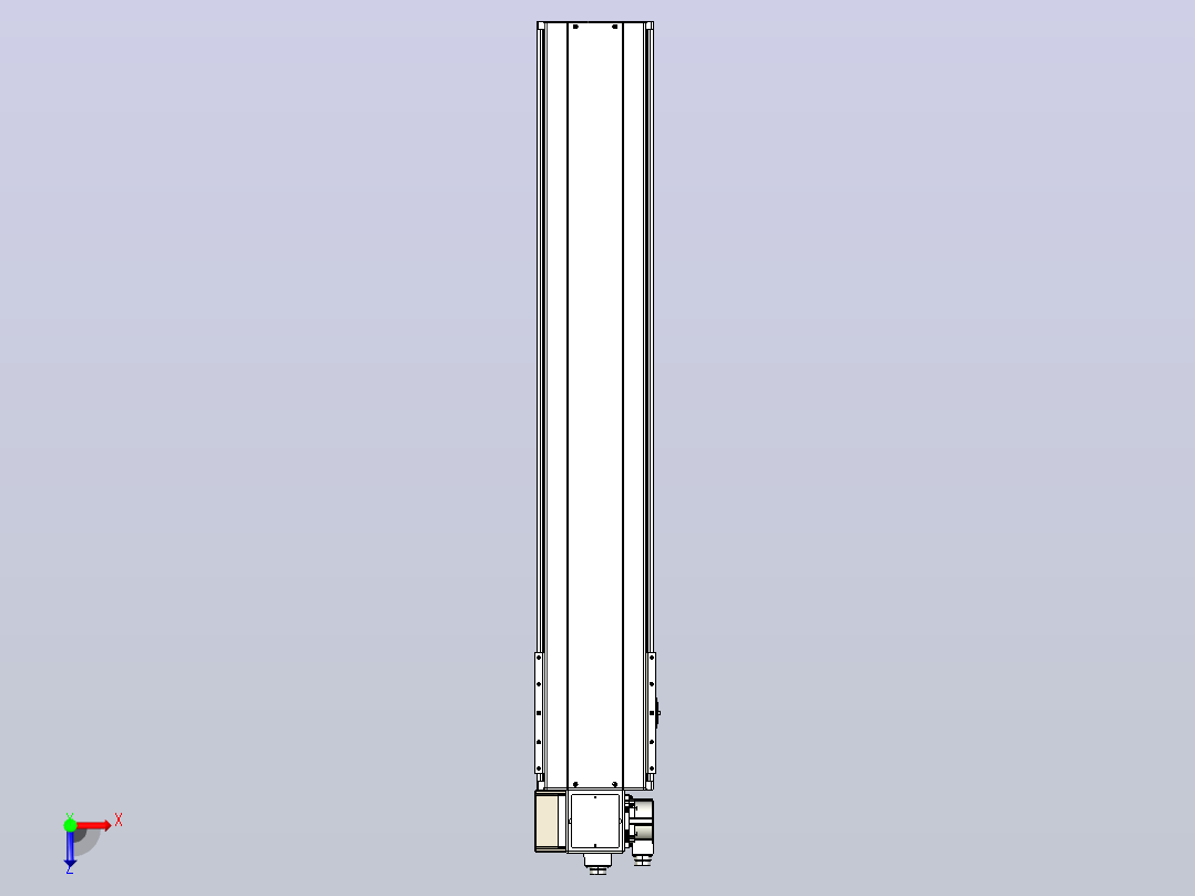 皮带直线轴半封闭可选导轨TPA-HNB-220D-176-L1050-LP-C-P1K-N3俯视图