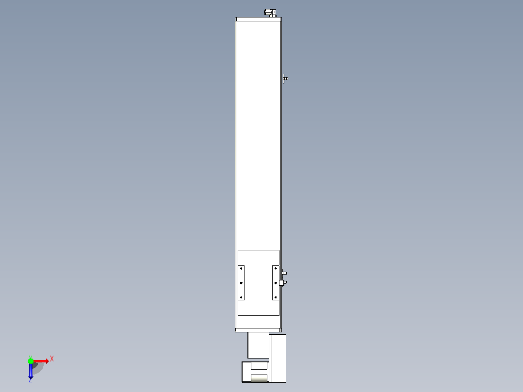 MCB14无尘皮带滑台[MCB14-L40-600-R-P20-C3]俯视图