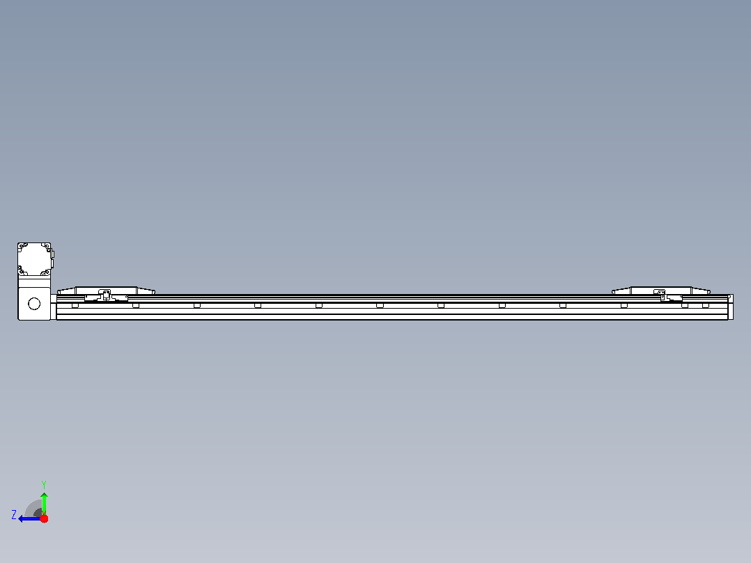皮带直线轴双滑块型TPA-GCBS-150-P80-L550-LU-M75-N3右视图