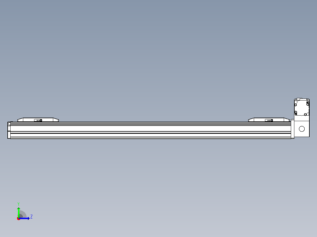 皮带直线轴双滑块型TPA-GCBS-50-P42-L250-RU-M10-N3左视图