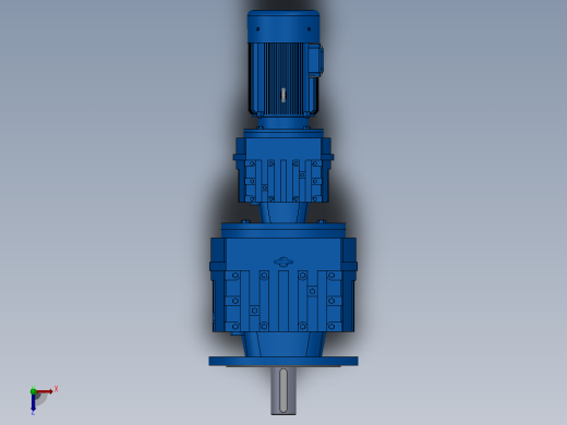 RF87R57法兰轴伸式组合型斜齿轮减速机RF87R57-Y0.37-4P-71-M1-0°-Φ300俯视缩略图