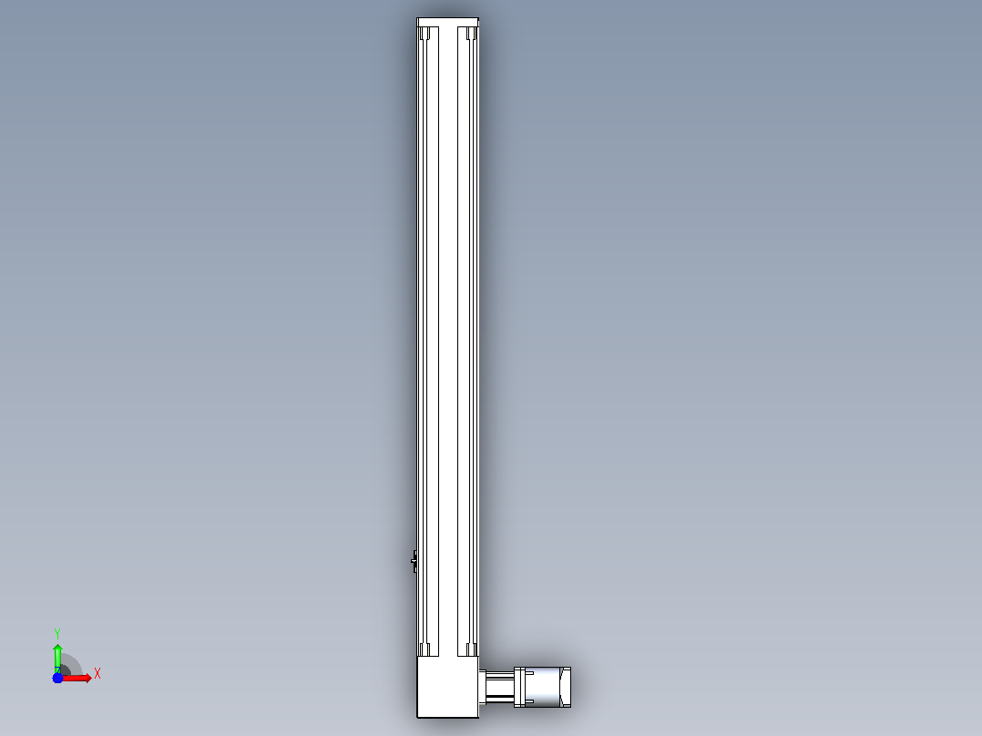伺服电机集成皮带传动直线执行器TPA-OCB-140-256-L850-DL-J90-N3前视图