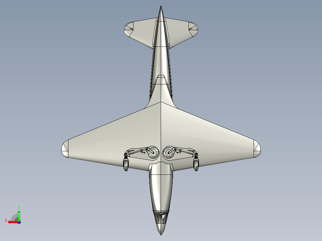 CR-4RC飞机后视图