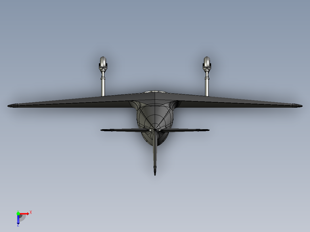 CR-4RC飞机俯视图