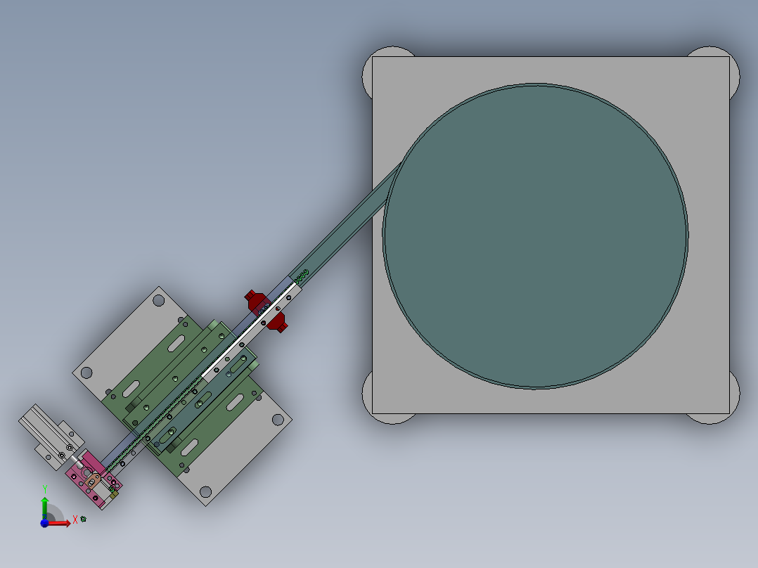 L型铁片振动盘拱料分料机sw14可编辑前视图